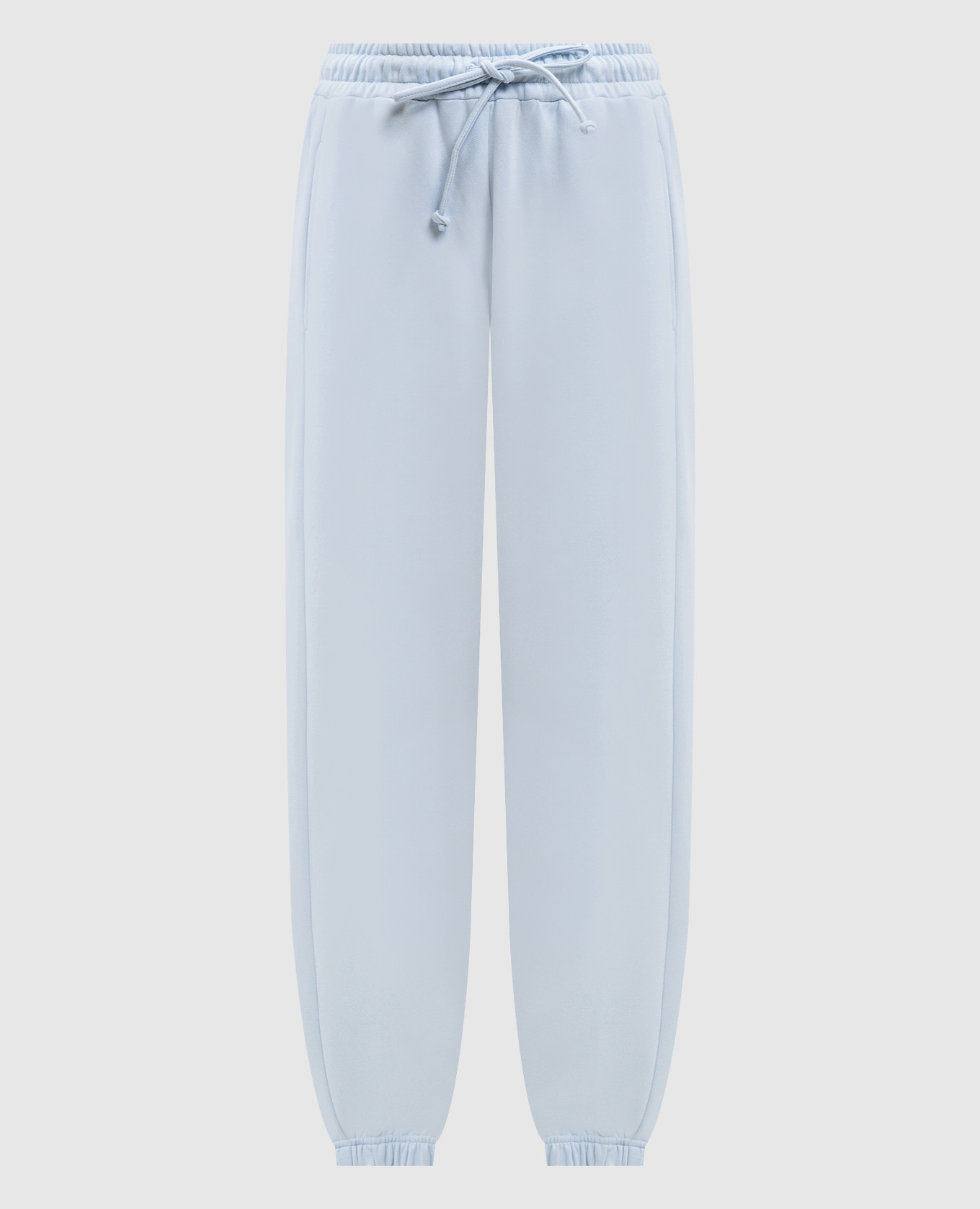 Блакитні джогери з вишивкою монограми