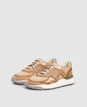 Santoni Коричневі кросівки з перфорацією MBIM22112BGRGMEU