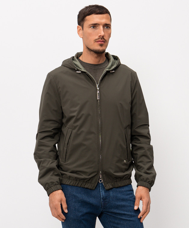 Stefano Ricci Зеленая двусторонняя куртка с шерстью и льном MDJ6200410PL001H изображение 4