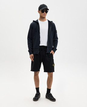 Stone Island Чорні шорти з патчем логотипа L1S156200011S0051