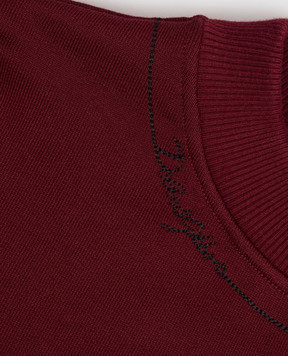 Dolce&Gabbana Детский бордовый свитшот с вышивкой логотипа L4JWKDG7QK026