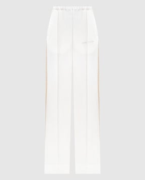 Palm Angels s Білі спортивні штани з лампасами PWCJ016F24FAB001