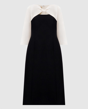 Valentino Чорна сукня міді з вовни і шовку 8B3VAJR01CF