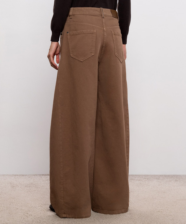 Brunello Cucinelli Коричневые джинсовые палаццо M0H81P4059 изображение 4