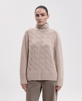 Agnona Бежевый свитер из шерсти K2120886A050Q