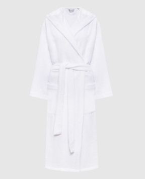 Symbol Home Білий махровий халат з капюшоном BAMBOOSPONGEBATHROBE