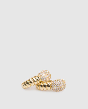 Lynyer Позолоченные серьги Serpent с кристаллами LYNSERPEAR