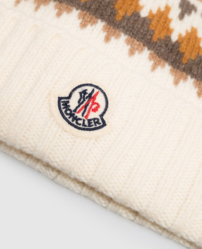 Moncler ENFANT Детская шапка из шерсти и кашемира в узор L29513B00009M4281