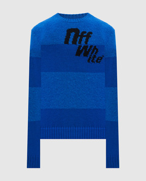 Off-White Синій светр Stairway з вовною альпаки 44MHE20EF5K001