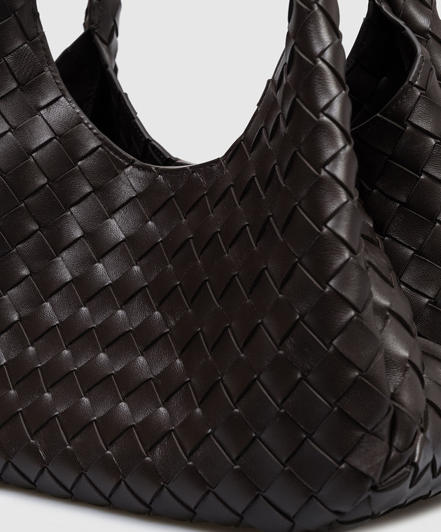 Bottega Veneta Коричнева шкіряна сумка-хобо Campana 854248V4SC0 зображення 4