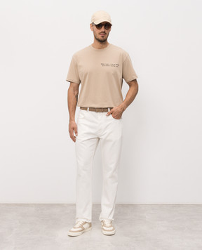 Givenchy Джинси кольору айворі з патчем логотипа BM51NS516T
