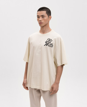 Off-White Жовта футболка з принтом логотипа 44MAA120S26J00M