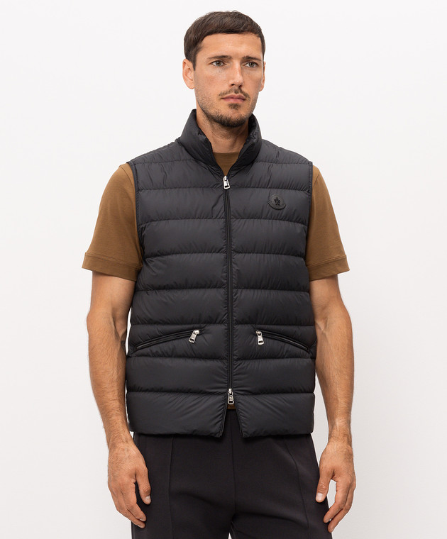 Moncler Черный пуховой жилет Treompan L20911A00119549SK изображение 3