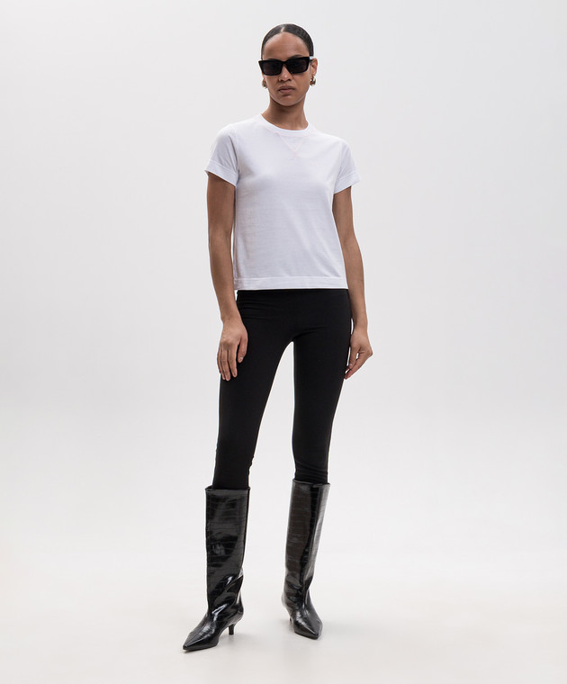 Givenchy Белая футболка с вышивкой логотипа BW70FJ3YV1 изображение 2