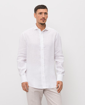 Brunello Cucinelli Біла сорочка з льону MM6840028