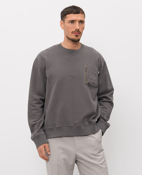 Maison Margiela MM6 Сірий світшот з кишенею SH0GU0038M25024