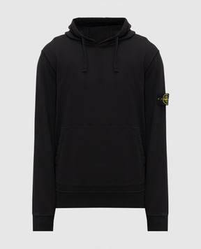 Stone Island Чорне худі з патчем логотипа L1S156100062S0051