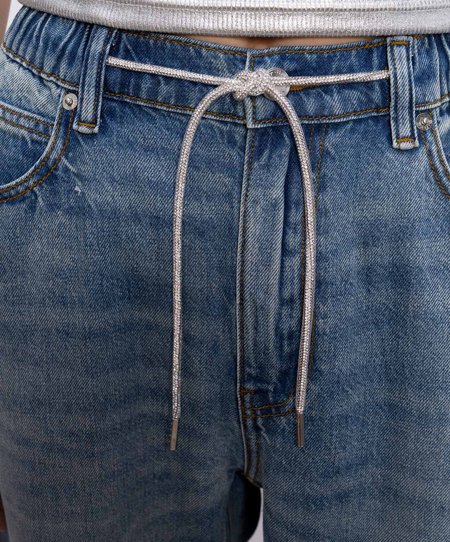 Alexander Wang Сині джинси з ефектом потертості 4DC2264165 зображення 5