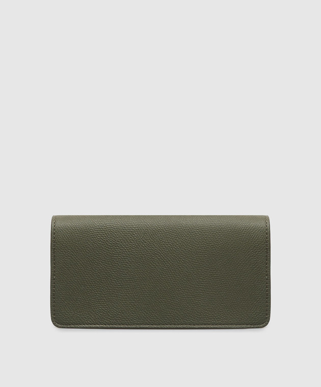Valentino Зелений шкіряний клатч VLogo Signature 9W2P0BB4BEM зображення 3