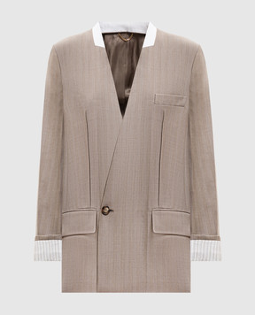 Victoria Beckham Коричневий жакет з вовни 1226WJK007214A