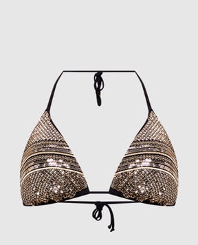 Twinset Чорний ліф від купальника з паєтками 261LBMG22