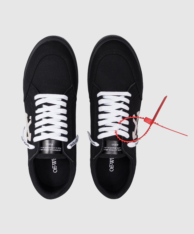 Off-White Черные кеды Vulcanized M293C9F003 изображение 4