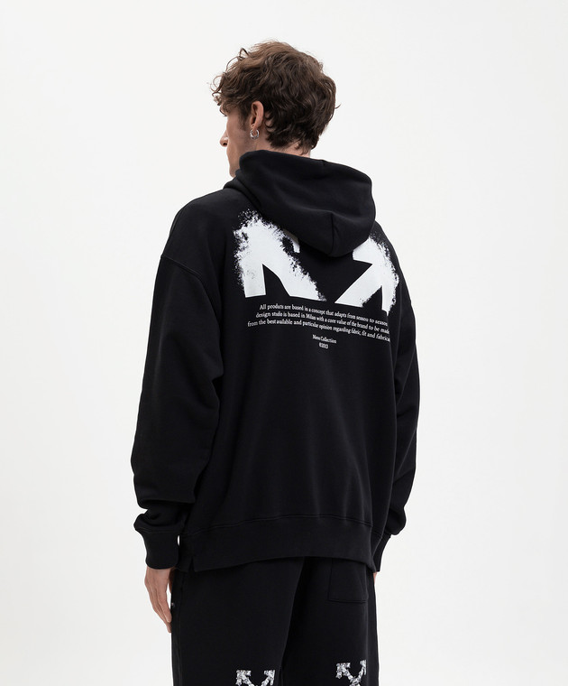 Off-White Чорне худі з емблемою Half Arrow 44MBB085S26F00A зображення 4