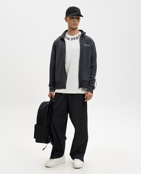 Palm Angels Сіра спортивна куртка з вишивкою логотипа PMBD058S26FAB001