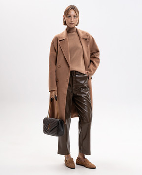 Twinset Коричневий жилет з вовною та кашеміром 262TP3503