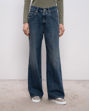 Brunello Cucinelli Сині джинси з патчем MA095P4045