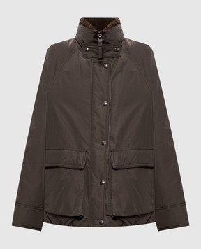 Brunello Cucinelli Коричневий пуховик MH5253658