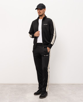 Palm Angels Черная спортивная куртка с вышивкой логотипа PMBD058S26FAB001