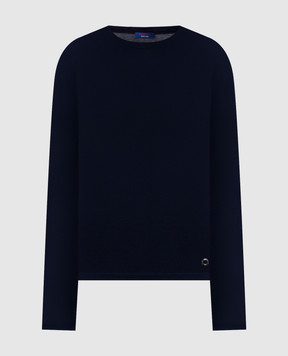 Stefano Ricci Синий лонгслив из кашемира W505000G01W26101