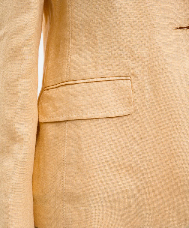 Max Mara Weekend Желтый жакет NALUT из льна WKDNALUT изображение 5