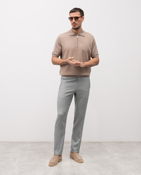 Stefano Ricci Зеленые брюки из шерсти и шелка M1T6100212WK002U