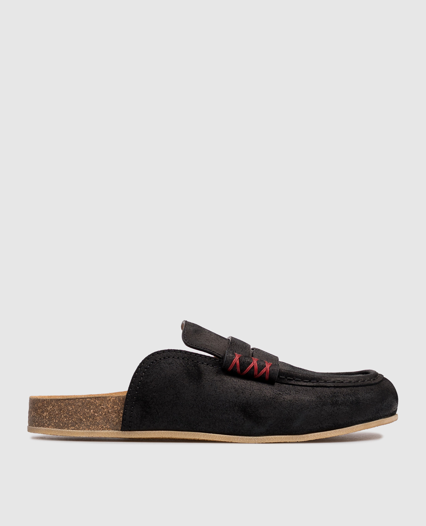 Черные замшевые мюли