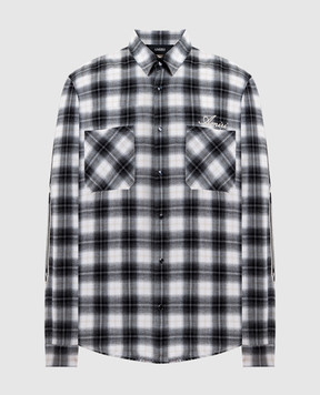 AMIRI Сорочка в клітинку Black Bones AMTOSH1007