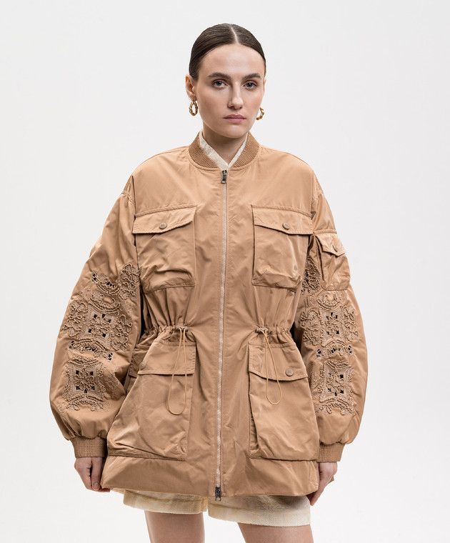 Ermanno Scervino Бежевая куртка D480D705RUUJ изображение 3