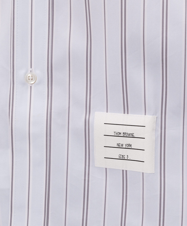 Thom Browne Блакитна сорочка в смужку MWL301OF1223 зображення 5