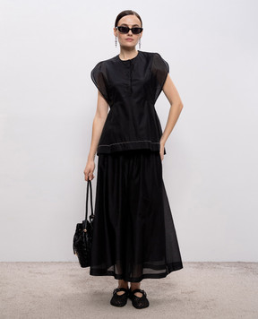 Peserico Черные кюлоты с цепочкой мониль E04131D08372