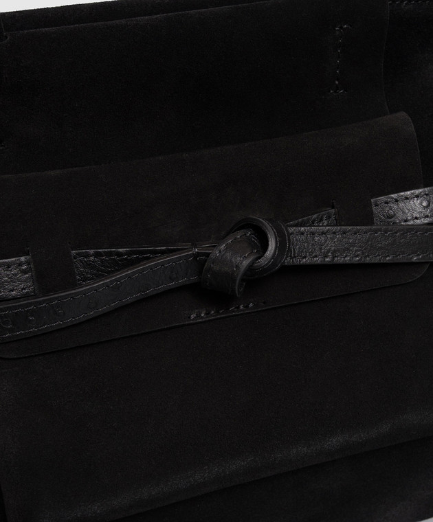 Gianni Chiarini Черная замшевая сумка-тоут BS12696CMSTEMU изображение 4