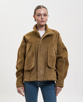 The Attico Коричнева замшева куртка 260WCB00106LBT144AA