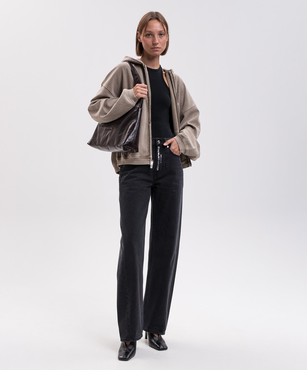 Alexander Wang Спортивная куртка цвета хаки с кристаллами UCC3262304 изображение 2