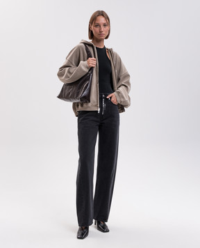 Alexander Wang Спортивная куртка цвета хаки с кристаллами UCC3262304