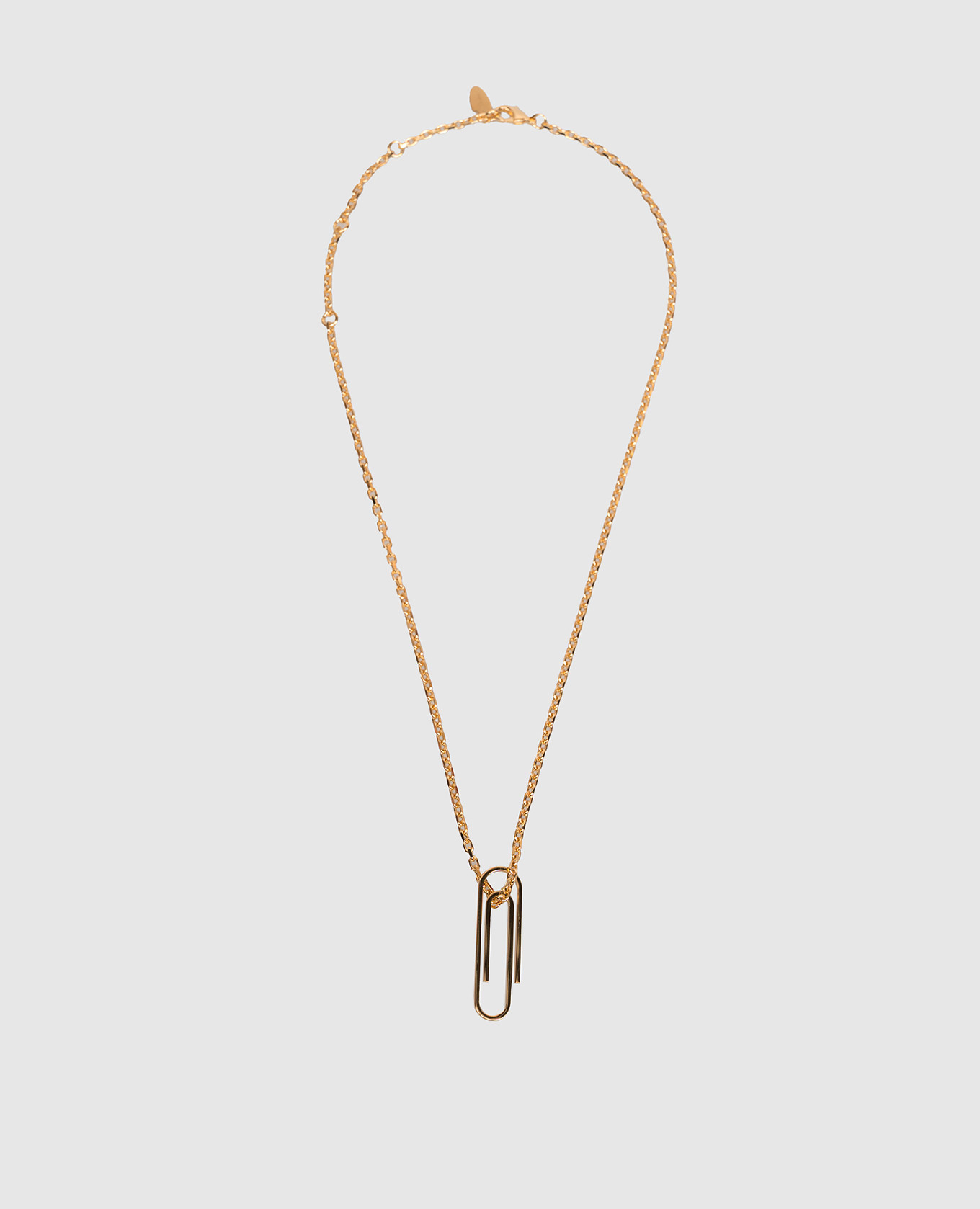 

Золотая цепочка с подвеской Paperclip, Золотистый, Ожерелья