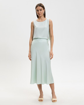 Allude Зеленый топ из шелка 26284002