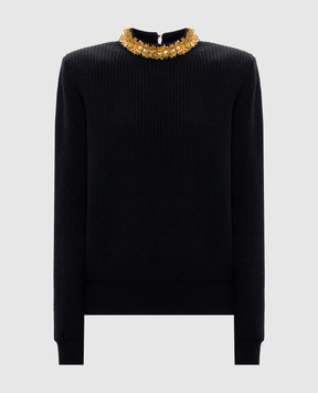 Balmain Черный свитер из шерсти и кашемира PU0000000010