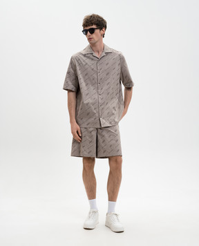 Off-White Сіра сорочка у візерунок 44XGG01FS26F008