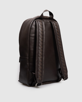 Bottega Veneta Коричневий шкіряний рюкзак Intrecciato 828527V4O9P