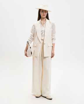 Peserico Жилет из льна цвета айвори S0304002606